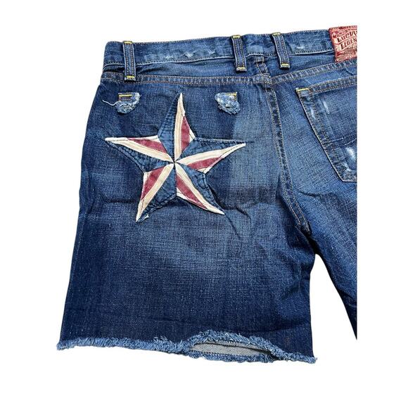 Lucky Brand Women’s Cutt‎ Off Patriotic Americana Denim Shorts - size 6/28 - Picture 2 of 6